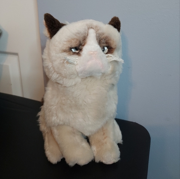 Gund Grumpy Cat Cream/Brown Stuffed Animal 9in - Picture 2 of 11